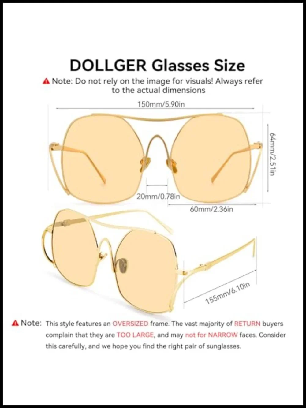 Oversized Aviator Sunglasses Women Retro Metal Frame UV400